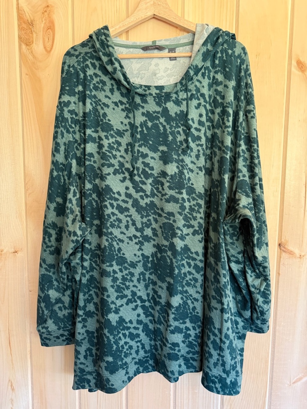 AnyBody Cozy Knit Luxe Printed Hoodie - Size 5X